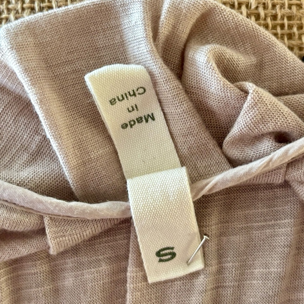 ANTHRO / TINY : Blush/Tan Stitch Henley Blouse - Picture 9 of 10